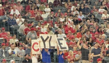 Cubs fans showing Kyle some love in (most likely) his last start