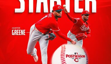 Hunter Greene is officially starting Game 1 of the Wild Card Series