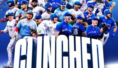 BLUE JAYS WIN AL EAST FOR FIRST TIME SINCE 2015