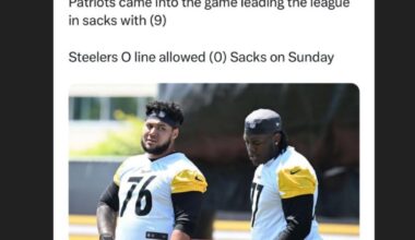 Well, good job to the OL for the pass protection this week.