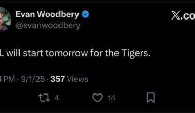 Sawyer Gipson-Long will start tomorrow.