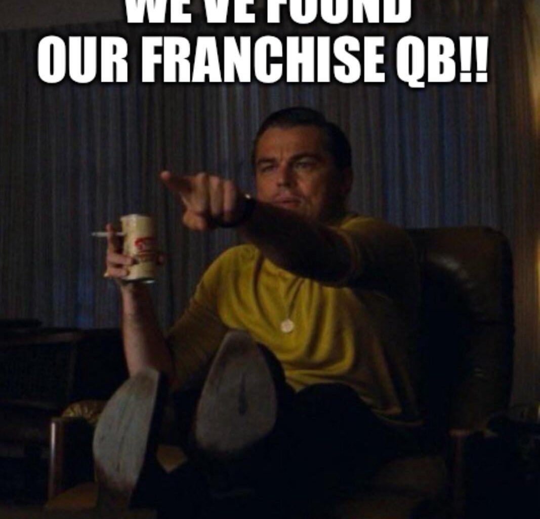 Me this Sunday when Giants lose by 10 but Dart throws for a modest 180 yards 1 TD/ 1 interception and leads a late drive for a score.