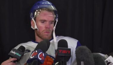 Connor McDavid was asked about signing a short-term contract in Edmonton.
