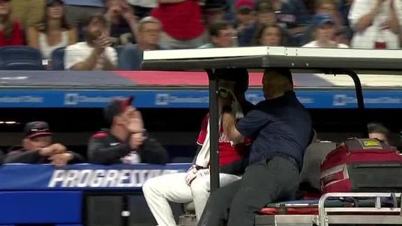 David Fry hit in face by Skubal heater