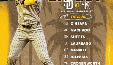 [Padres] Friday Night Lineup