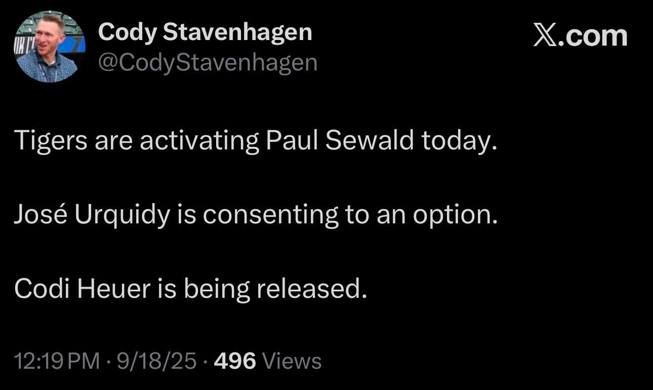 Paul Sewald activated. Urquidy being a classy Vet and agreeing to go to AAA to work on stuff