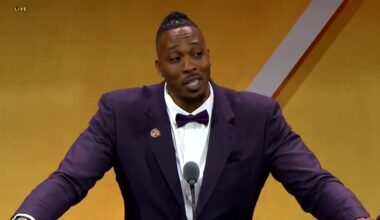 Dwight Howard to his former coach, Stan Van Gundy: "Because of you, I am in the Hall of Fame. As I've said before, there is no Dwight Howard without Stan Van Gundy... I still remember, in the playoffs, you had us doing plays for guys who never even got in the game."
