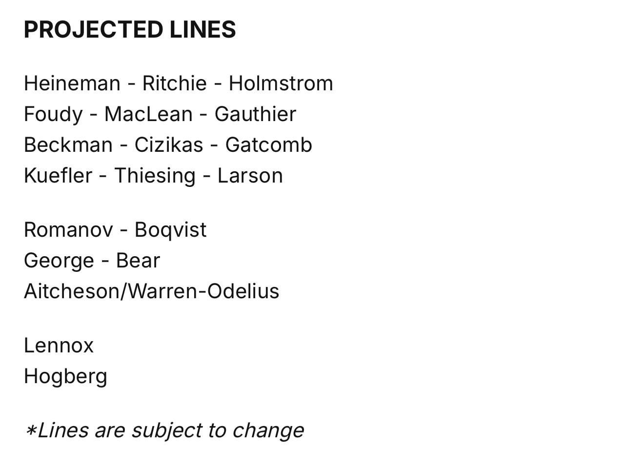 Projected Lines for tonight’s Preseason Matchup