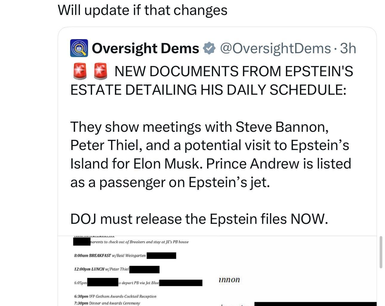 [Kyle Neubeck] (RE Josh Harris’ name appearing in Epstein documents) In non basketball news, I reached out after seeing this news and a Sixers team spokesperson did not immediately return a request for comment on this story. Will update if that changes