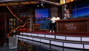 NBA Hall of Famer Carmelo Anthony LOSES to Stephen Colbert in wastepaper basketball