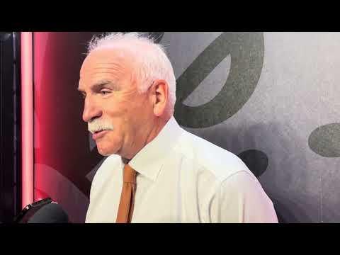 Ducks head coach Joel Quenneville speaks to the media following their 3-0 preseason loss to the Los Angeles Kings