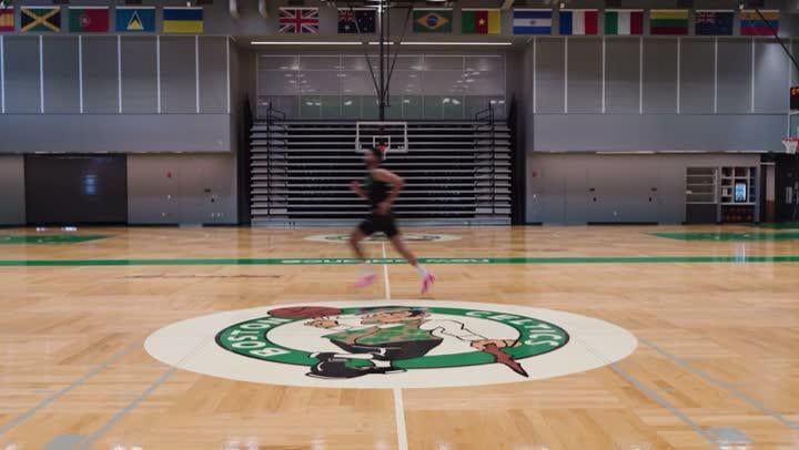 First look at JT working out on-court! Tatum: “I’m rusty as a MF” (via Jayson Tatum on YT)
