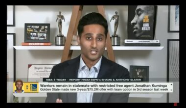 Charania: "Warriors owner went out and sat face to face with Jonathan Kuminga in the last month, and Joe Lacob essentially asked Kuminga, 'Do you want to be here? Do you want to be with the Warriors?' and Kuminga flipped that really and said, 'Do you even want me?'"