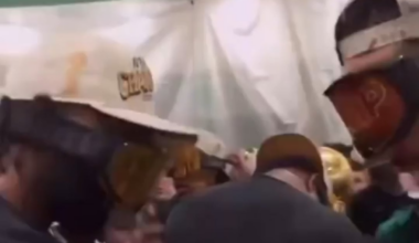 JT and JB celebrating the chip