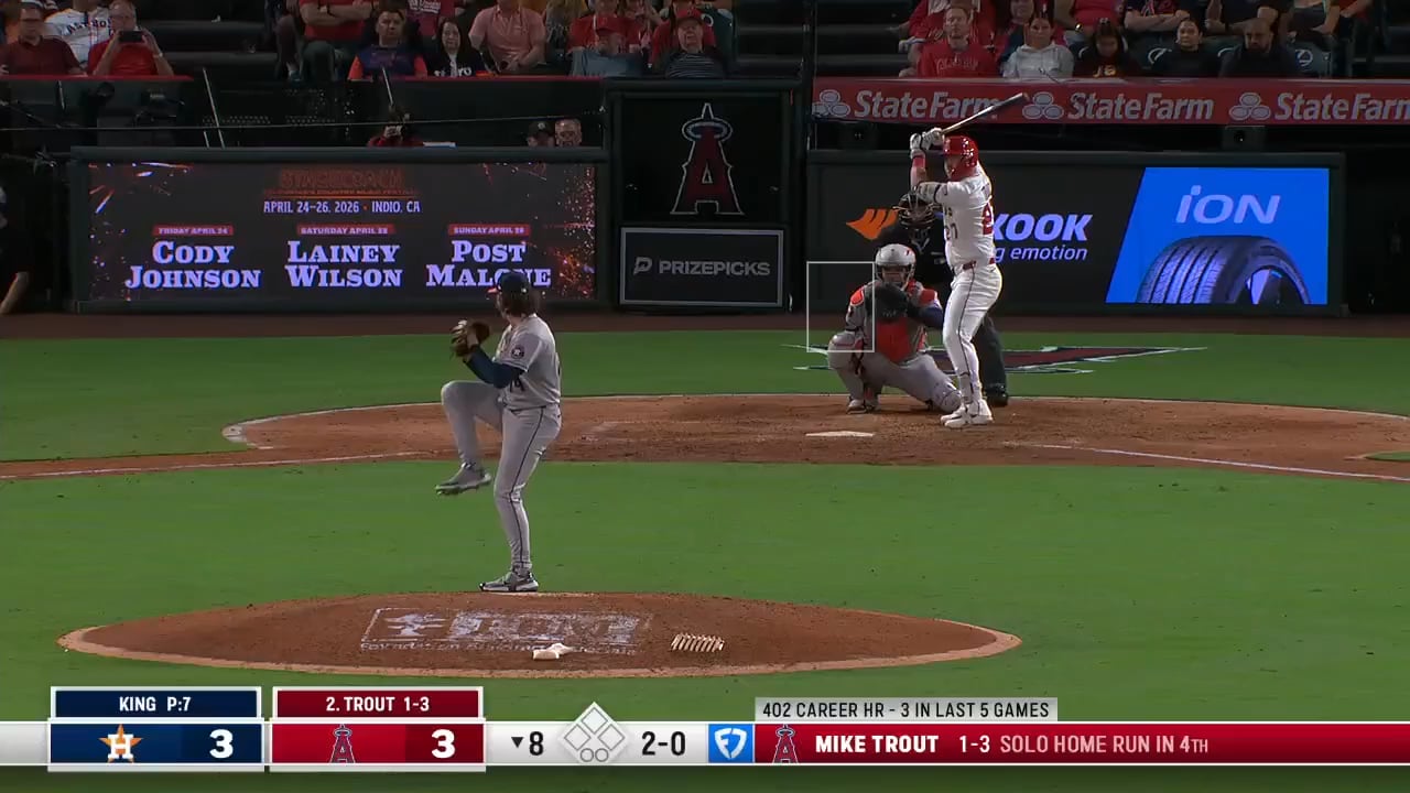 Trout's 2nd HR of the game gives the Astros the loss and puts them on the brink of missing the playoffs 😇 Let's go Guardians and Tigers!!!