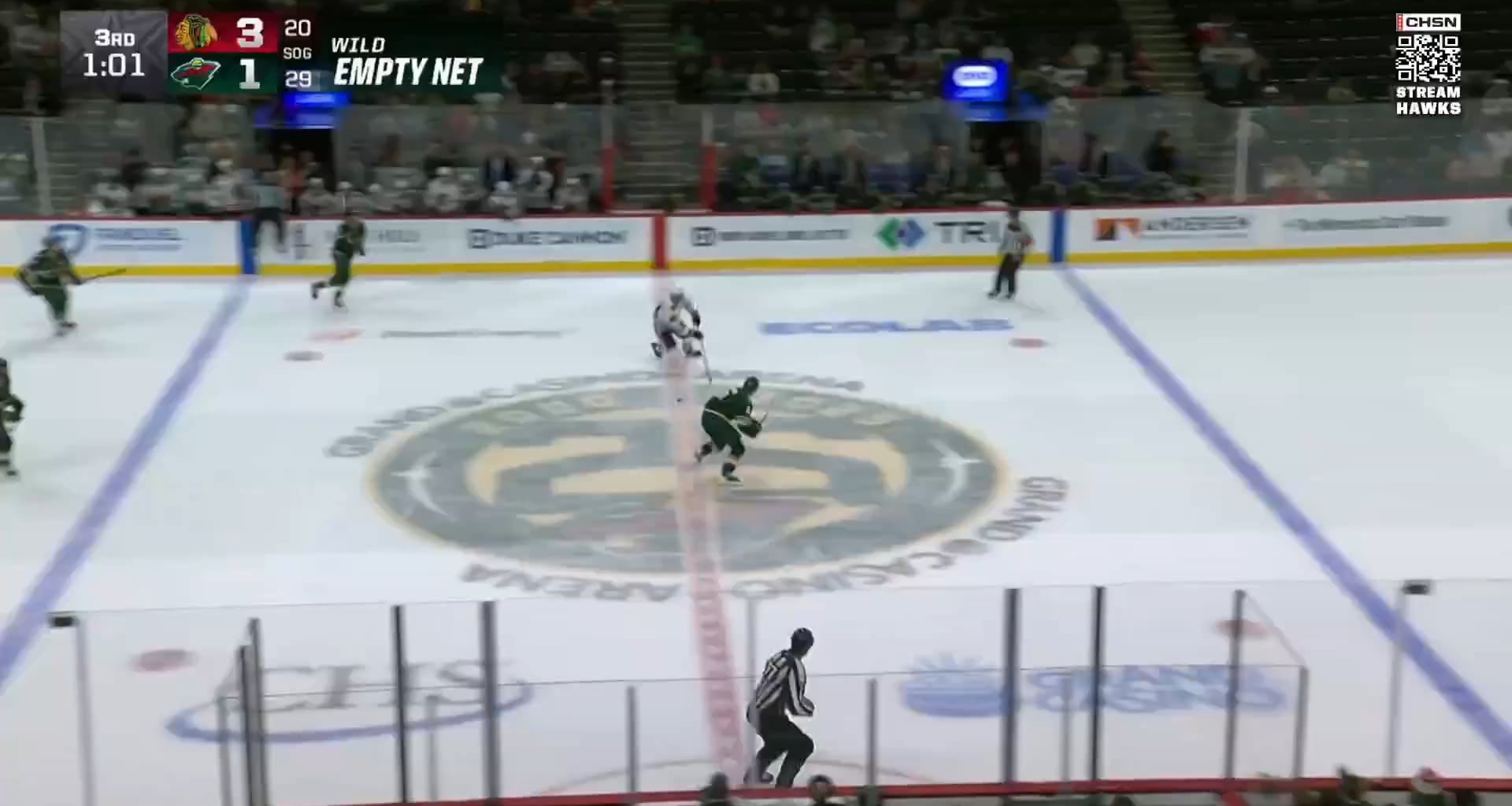 Frank Nazar completes the hat trick with an empty-netter