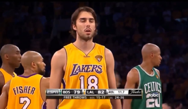 The first Slovenian Lakers legend Sasha 'The Machine' Vujacic calmly ends the Celtics with two CLUTCH free throws (2010 NBA Finals, Game 7)