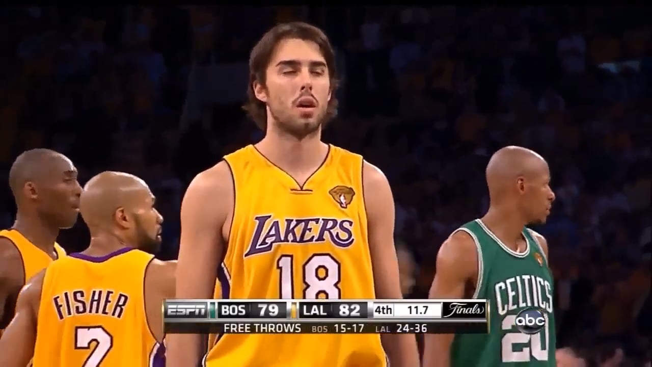 The first Slovenian Lakers legend Sasha 'The Machine' Vujacic calmly ends the Celtics with two CLUTCH free throws (2010 NBA Finals, Game 7)