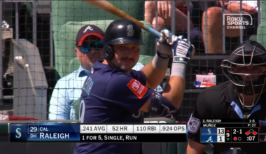 Cal Raleigh dumps MLB leading 53rd home run against the Braves