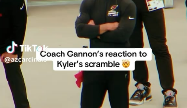 Gannon’s reaction to Kyler’s 30 yard scramble last week 🙌