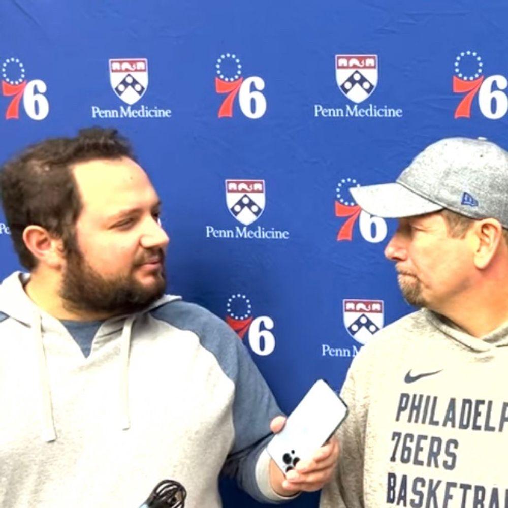 [Krell] Nick Nurse says Embiid did almost everything today and was able to go up and down the court. Said he looked good and was spirited.