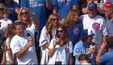 [Video] Rizzo, Cindy Crawford and Eddie Vedder do the seventh-inning stretch