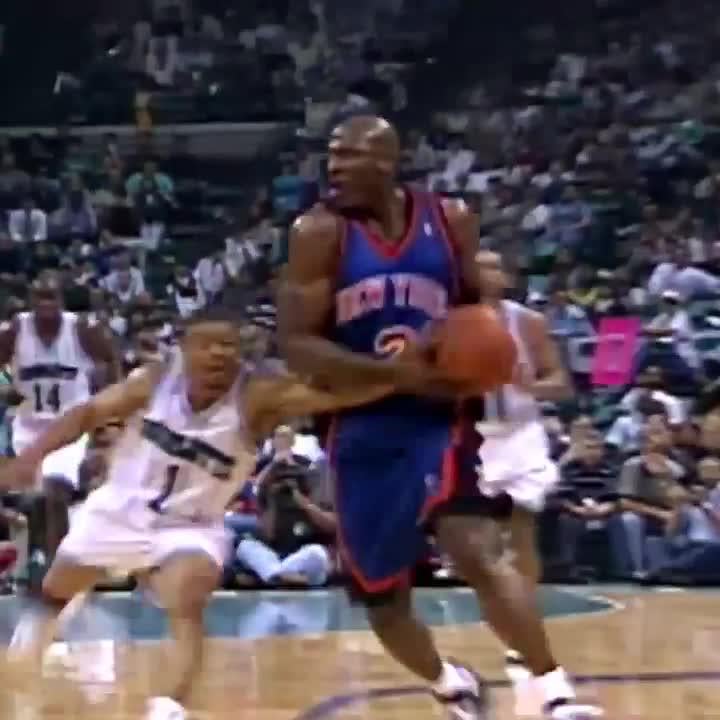 Shaq on playing vs Muggsy Bogues, the shortest player ever to play in the NBA (5'3): "Muggsy Bogues scared me. Soon as I put the ball on the ground, he’s right there. One, I got to battle with Alonzo Mourning, now I got to worry about this little fast Superman-looking guy, coming to steal the ball."