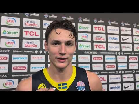 Video: Pelle Larsson reacts to making the knockout stages of EuroBasket 2025