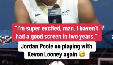 Jordan Poole: "I'm super excited (to team up with Kevon Looney again), I haven't had a good screen in two years"