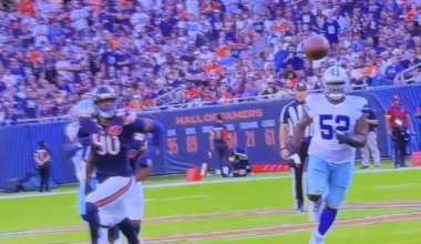 Pickens drops it, leading to the interception. Just about seals the Cowboys L