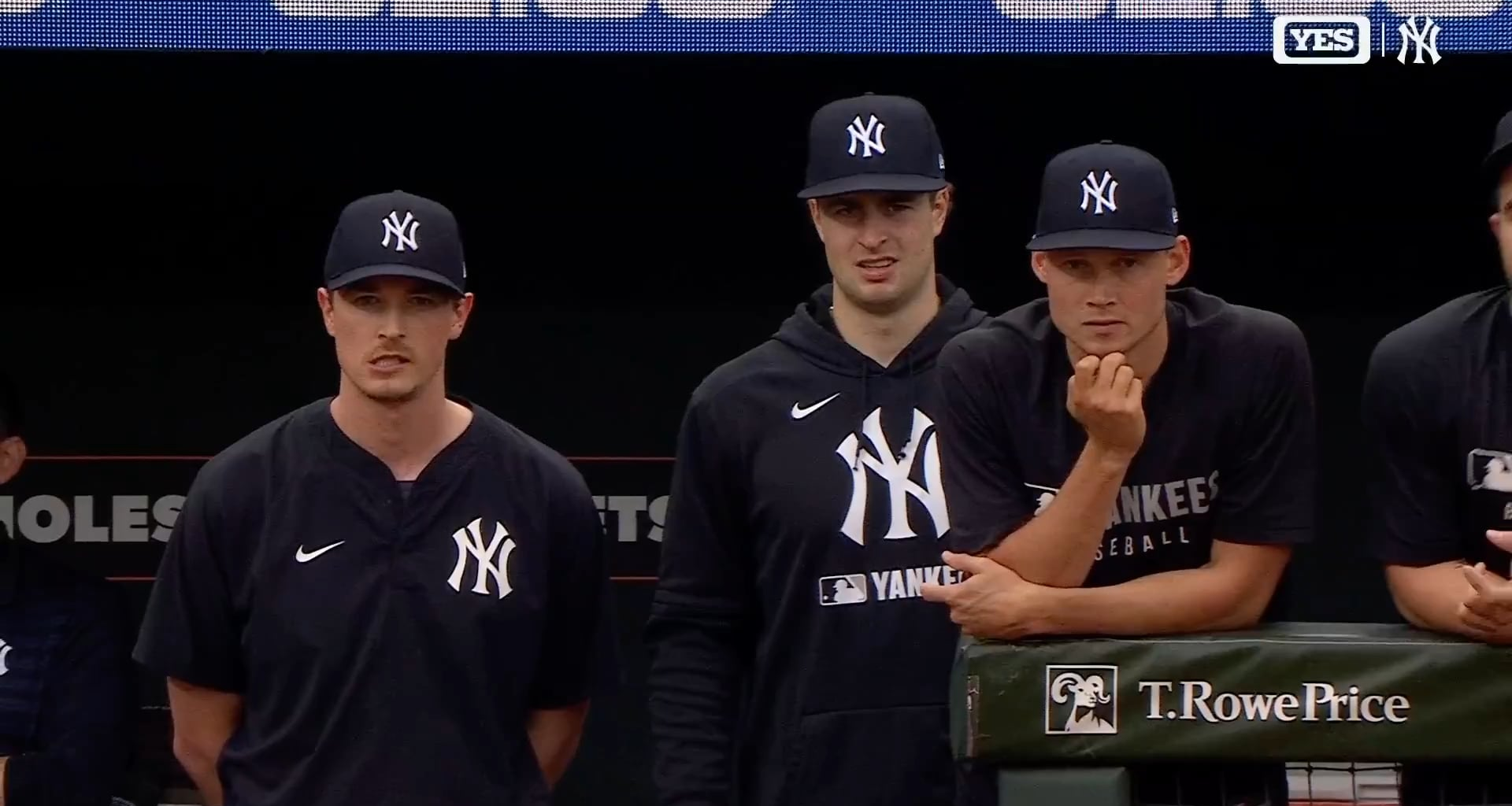 The Yankees dugout was loving this 10th inning