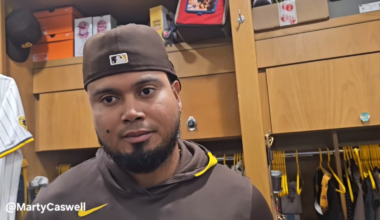 Luis Arraez on what the Padres mean to him, and fan criticism. “I’m a human.”  (Credit to @martycaswell)