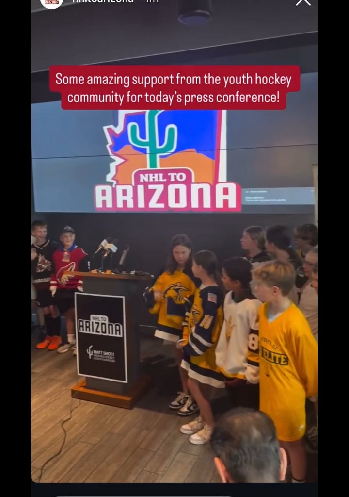 Today's NHL to Arizona Press Conference (via their Instagram)