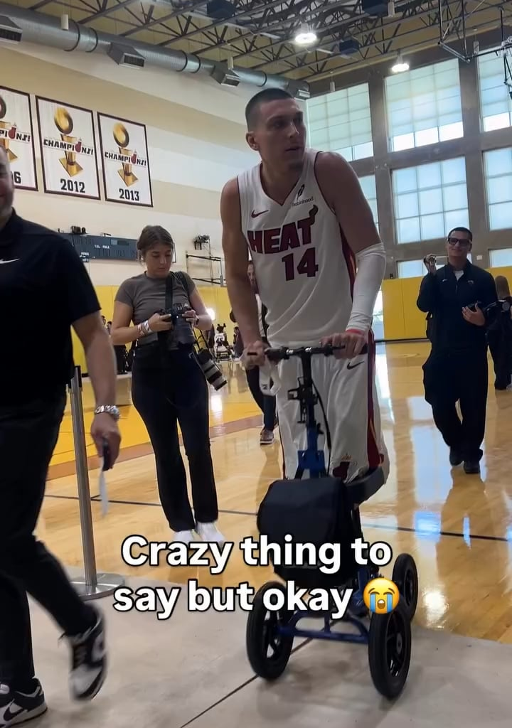 [Media Day] Ira to Herro: “I’ll step on the other foot dammit.” Bam: “That’s crazy.”