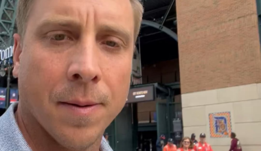 Andy Dirks postgame recap turns into a quick chat with some young Tigers fans about the Tigers current position in the standings.