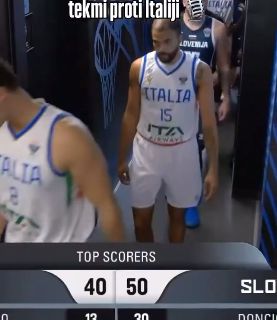 Apparently, as Luka was walking to the locker room at halftime with a bunch of the Italian players, he says to his team, “Let’s go, let’s go. They’re petrified, let’s go” 😭