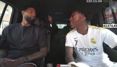 Paul George and Streamer/Content Creator IShowSpeed Link Up: Speed: “You from Philly?” Paul George: “HELL NAH” Speed: “What you in Philly for?” Paul George: “I play here.”