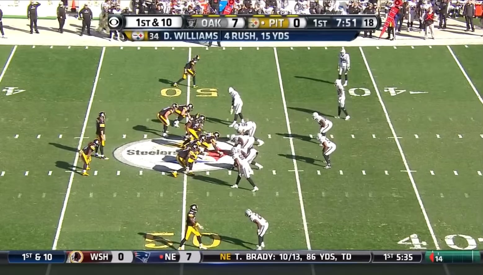 Very Random Steelers Play of the Day: Antonio Brown Stays In Bounds With the Toe Tap to Pick Up the First Down Against the Raiders (November 8, 2015)