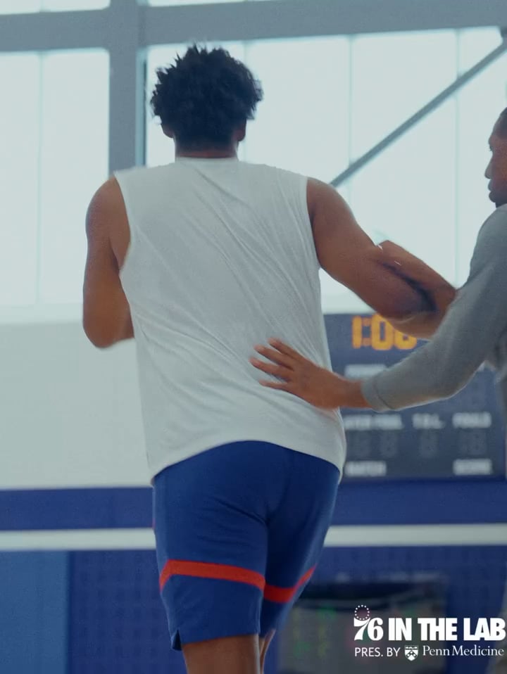 Embiid working out at practice