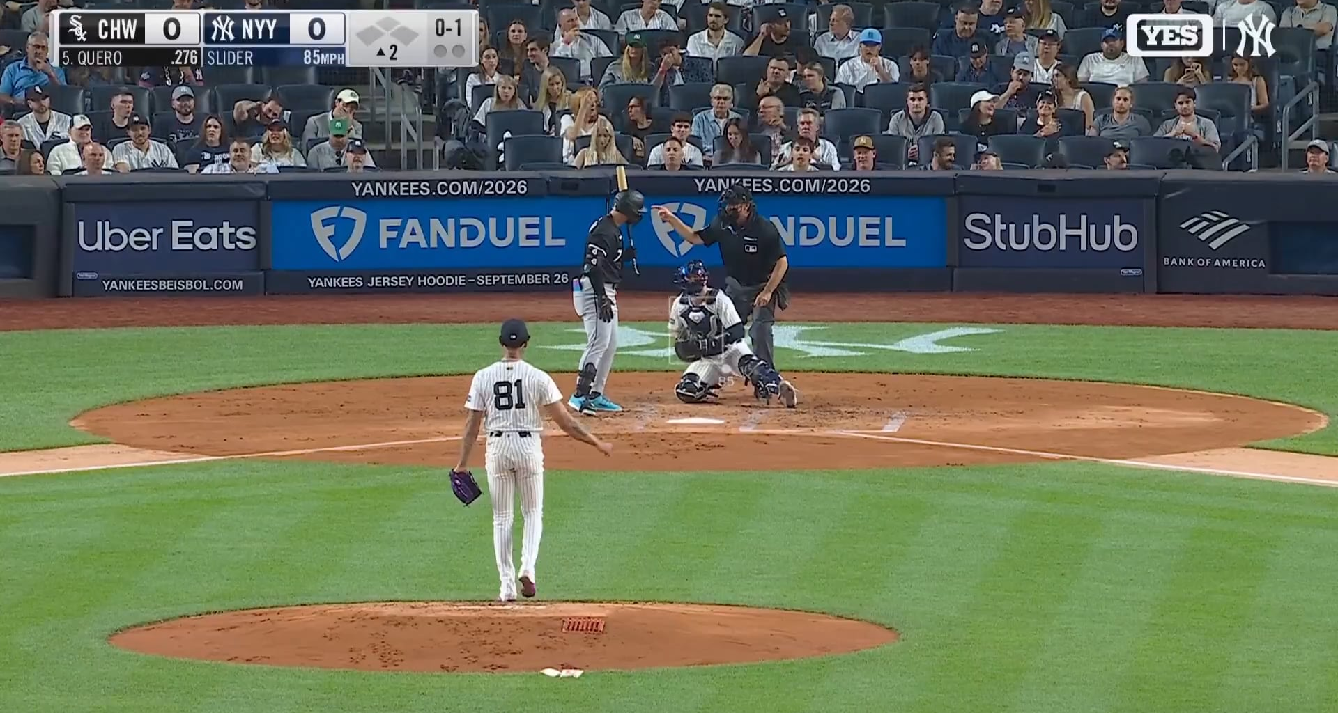 "I'm doing great, I'm doing so good." 

Oswaldo Cabrera is in the booth tonight talking about his recovery