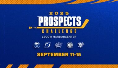 Sabres announce 2025 Prospects Challenge schedule