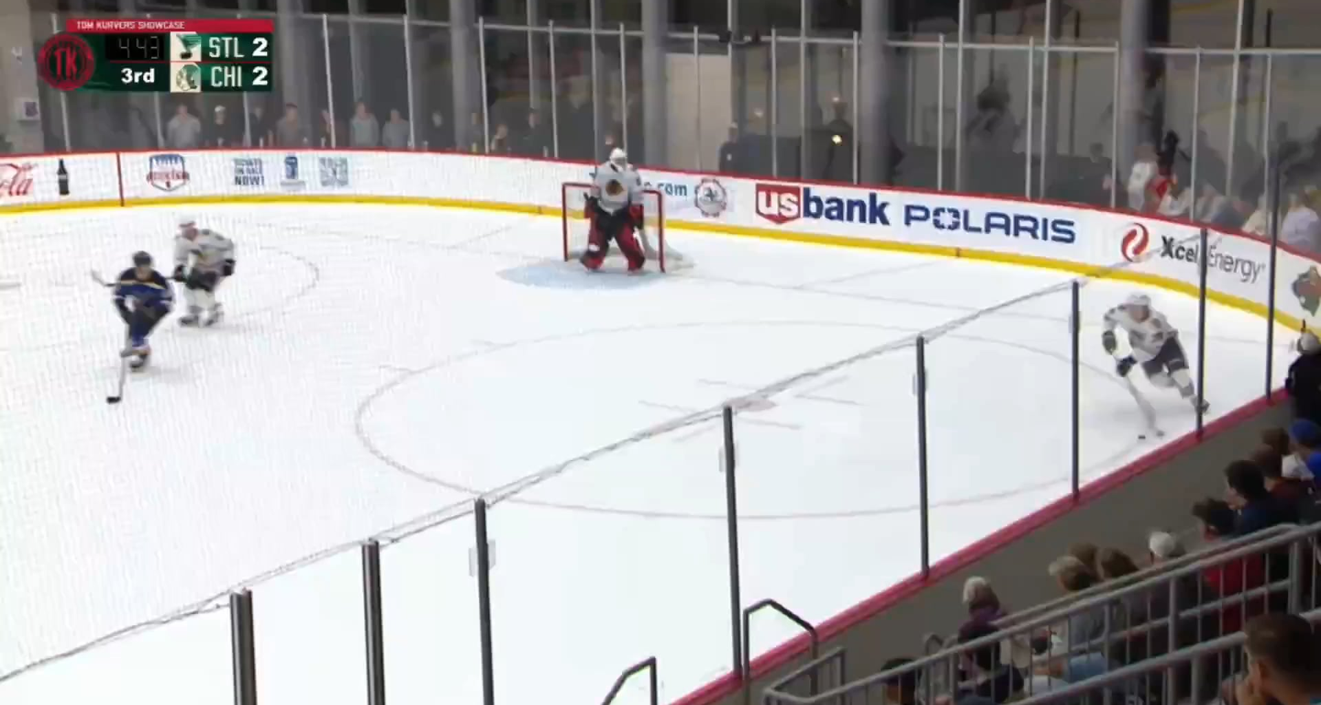 Oliver Moore with the overtime winner in first game of Tom Kurvers Prospect Showcase