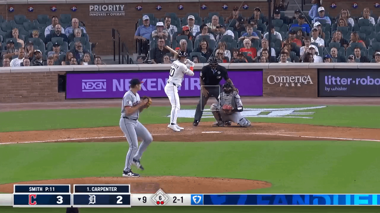 [Highlight] Kerry Carpenter continues to own the Guardians in big moments with a game-tying bomb to center with 2 outs in the 9th!