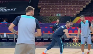 Luka dunks on his father