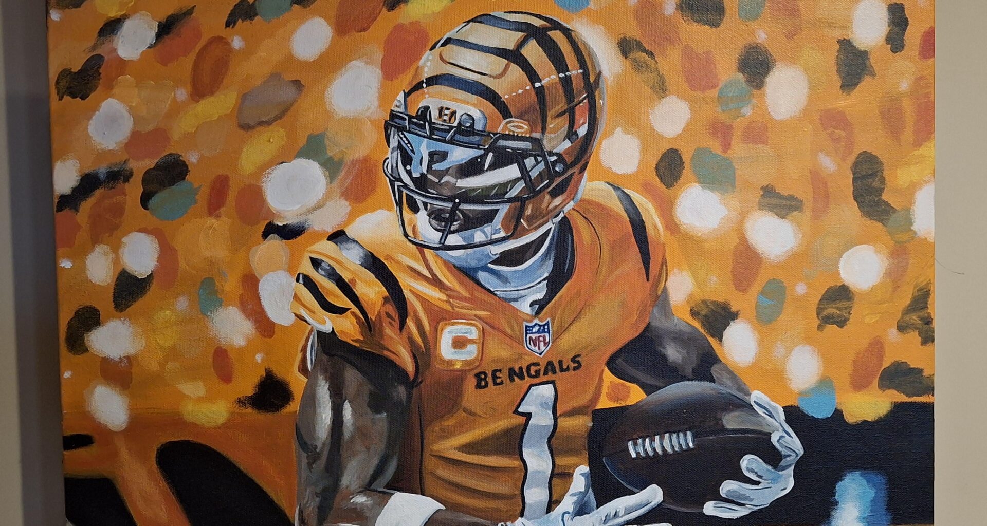 I painted Ja'marr Chase from this year's Open in Orange home game vs the Jaguars