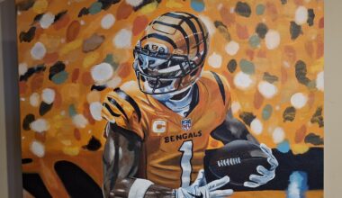 I painted Ja'marr Chase from this year's Open in Orange home game vs the Jaguars