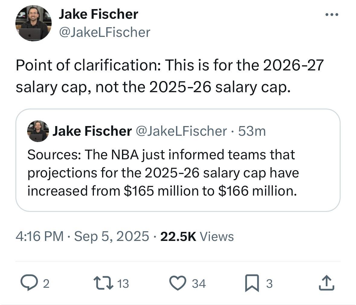 NBA Increases Salary Cap Projection for 2026/27