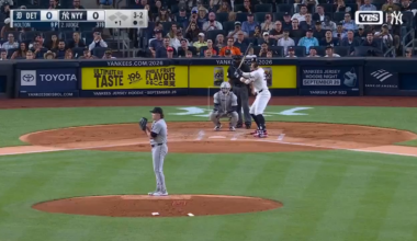Aaron Judge crushes his 45th HR of the year to give the Yanks a 1-0 lead