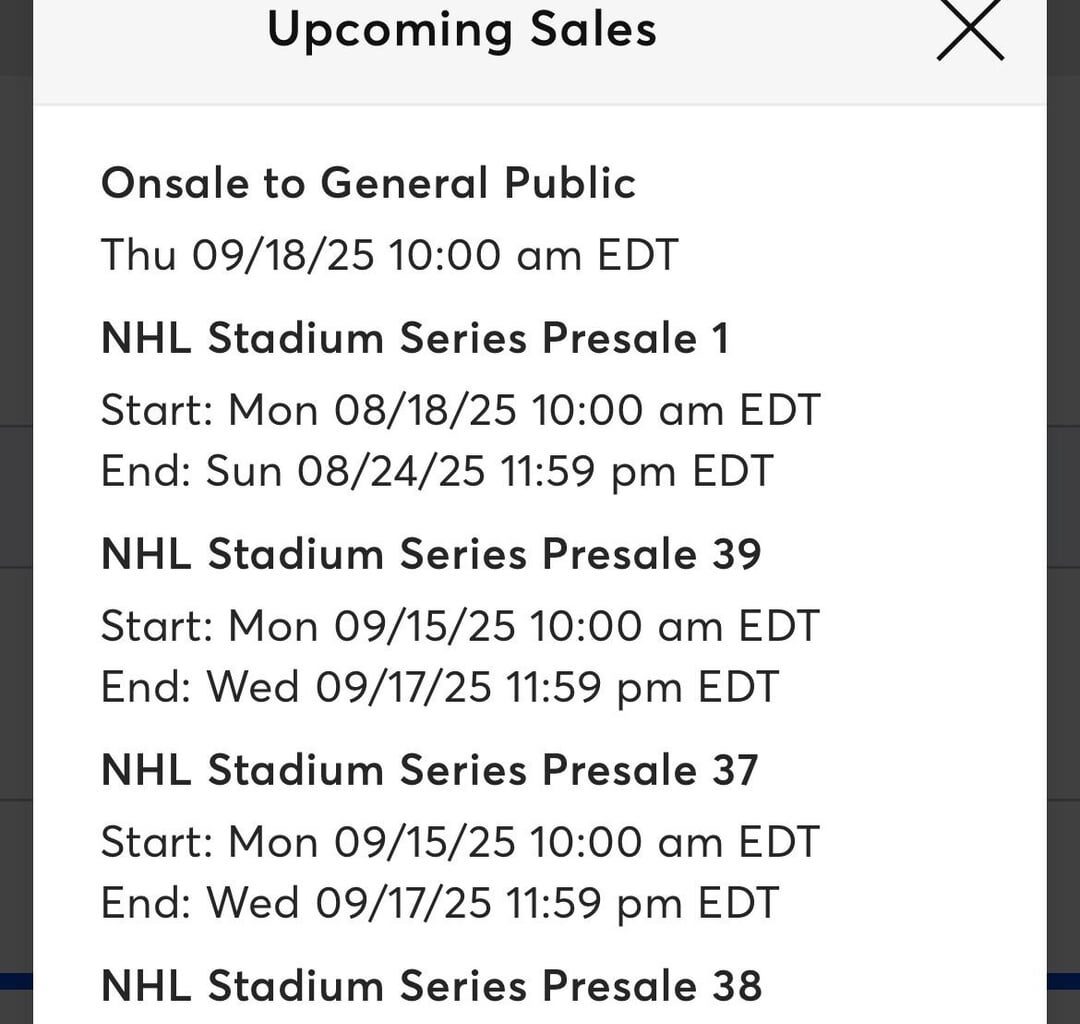 Stadium Series in Sales starts 10 am; BUT they have been on sale elsewhere for awile 👎