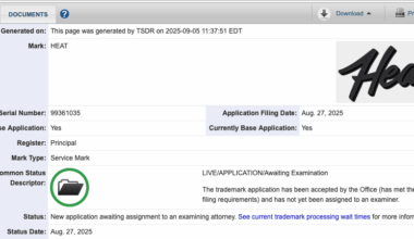 Haven't seen this anywhere yet. The Miami Heat Limited Partnership trademarked a "Heat" variant of the Miami Arena/Vice wordmark on August 27th